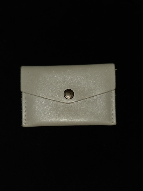 Portland Leather Accessories - Portland Leather White Card & Key Pouch with Snap